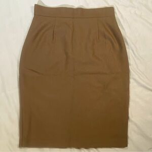 United Colors Of Benetton Wool Tan Knee-Length Pencil Skirt for Work Italy